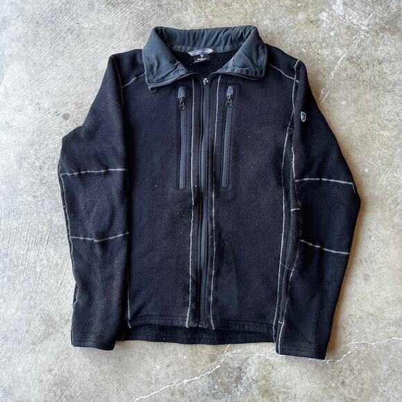 KUHL INTERCEPTR HYBRID FLEECE BLACK WOMENS MEDIUM NO ZIPPER PULLER - Picture 1 of 7